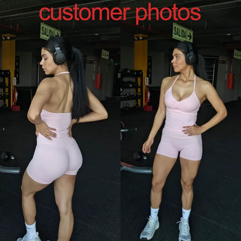 Gym Longline Strappy Top Women Seamless Yoga Tank with Removable Pads V Neck Workout Clothes Sports Running Fitness Vest